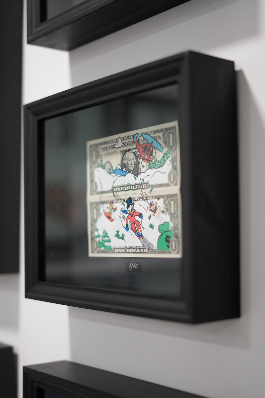 Limited Edition "Scrooge Skiing" Double Dollar Bills