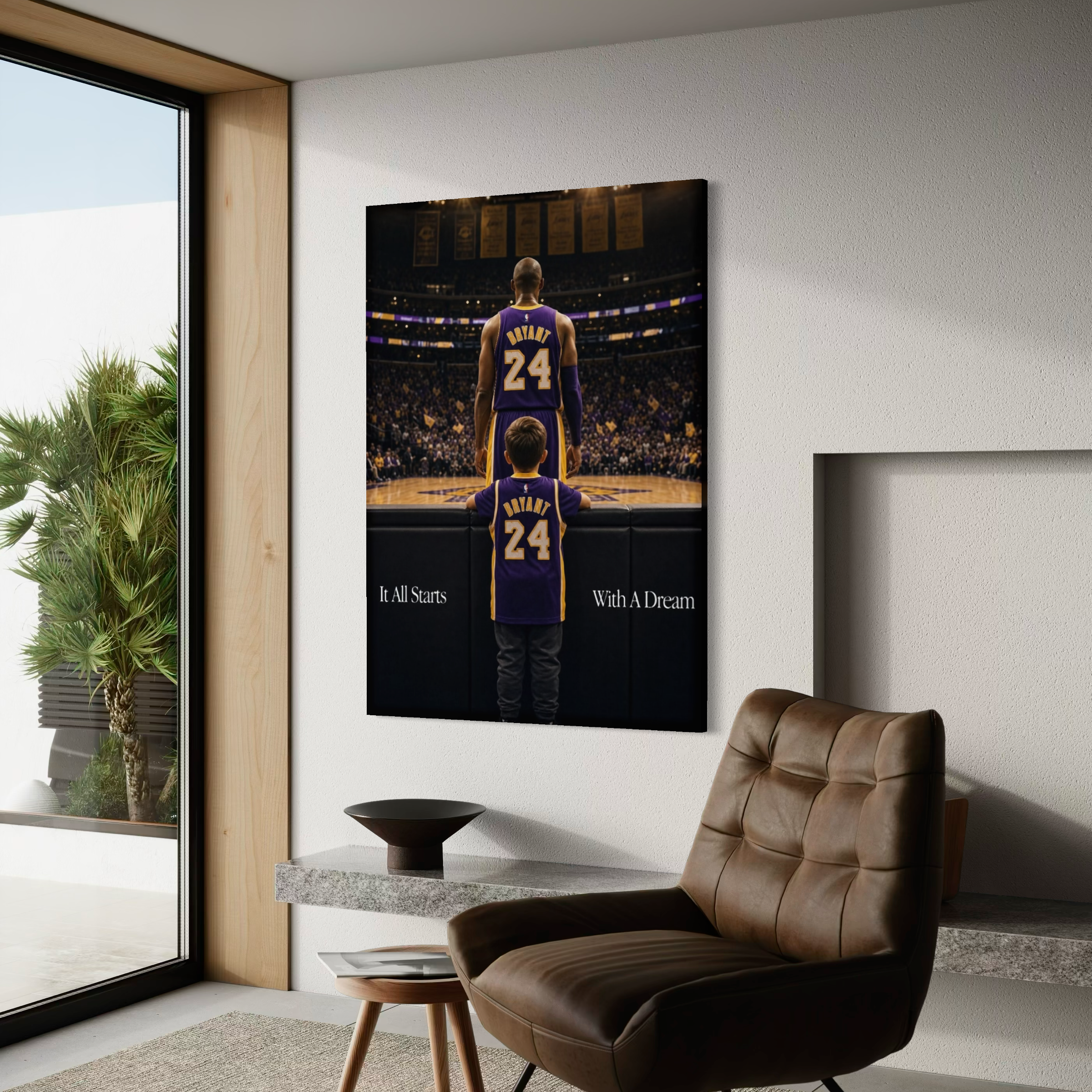 Kobe Bryant - It All Starts With A Dream Canvas