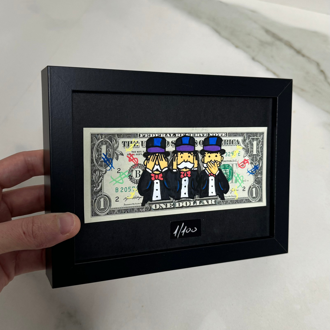 Limited Edition "Three Wise Monopoly" Dollar Bill