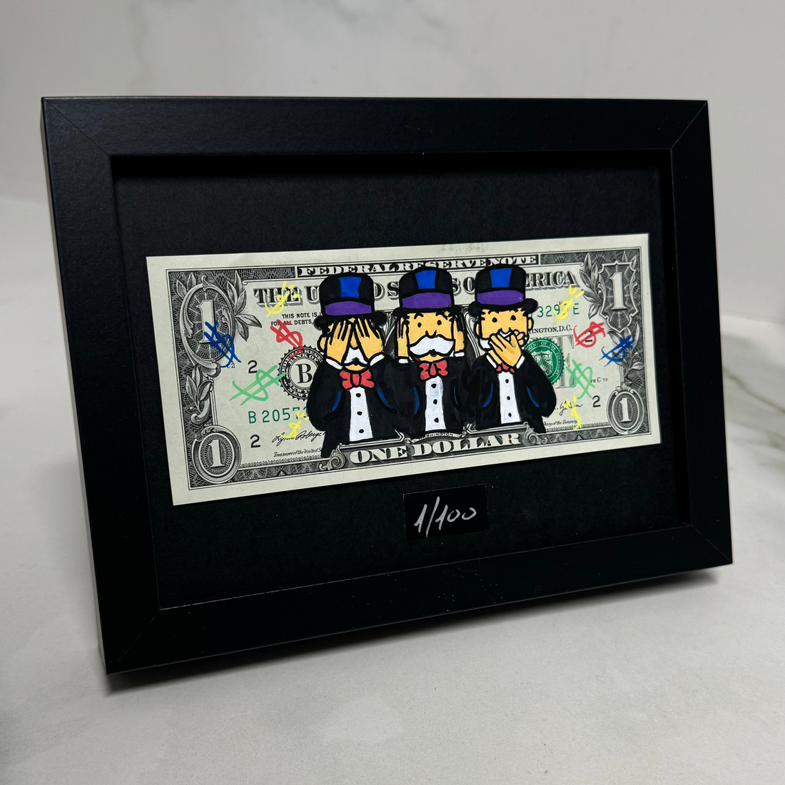 Limited Edition "Three Wise Monopoly" Dollar Bill