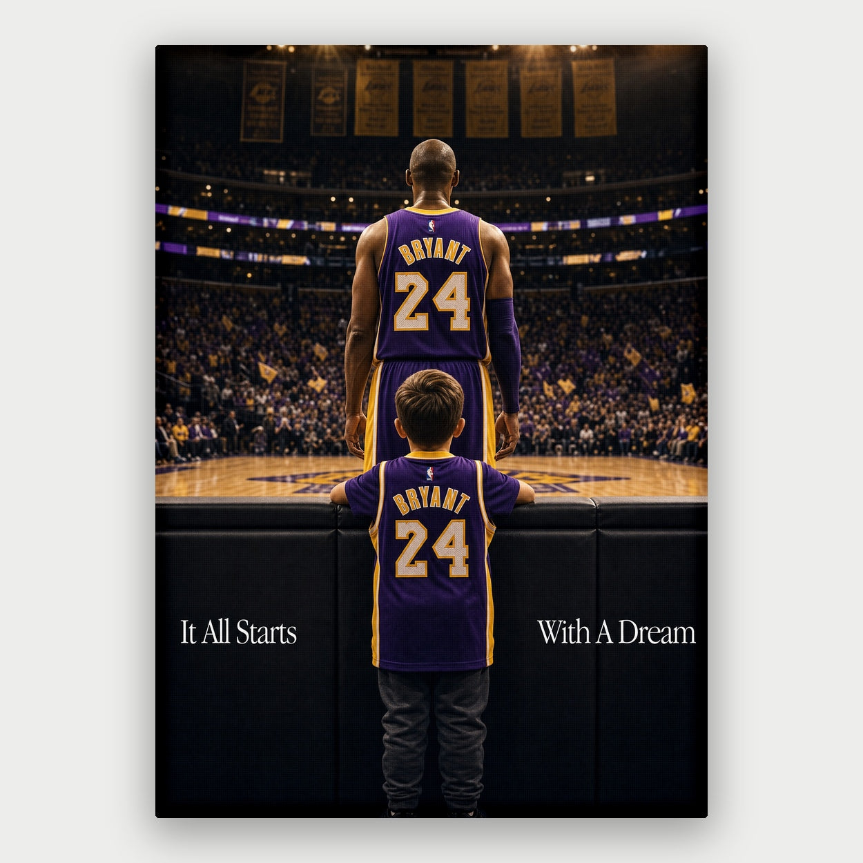 Kobe Bryant - It All Starts With A Dream Canvas