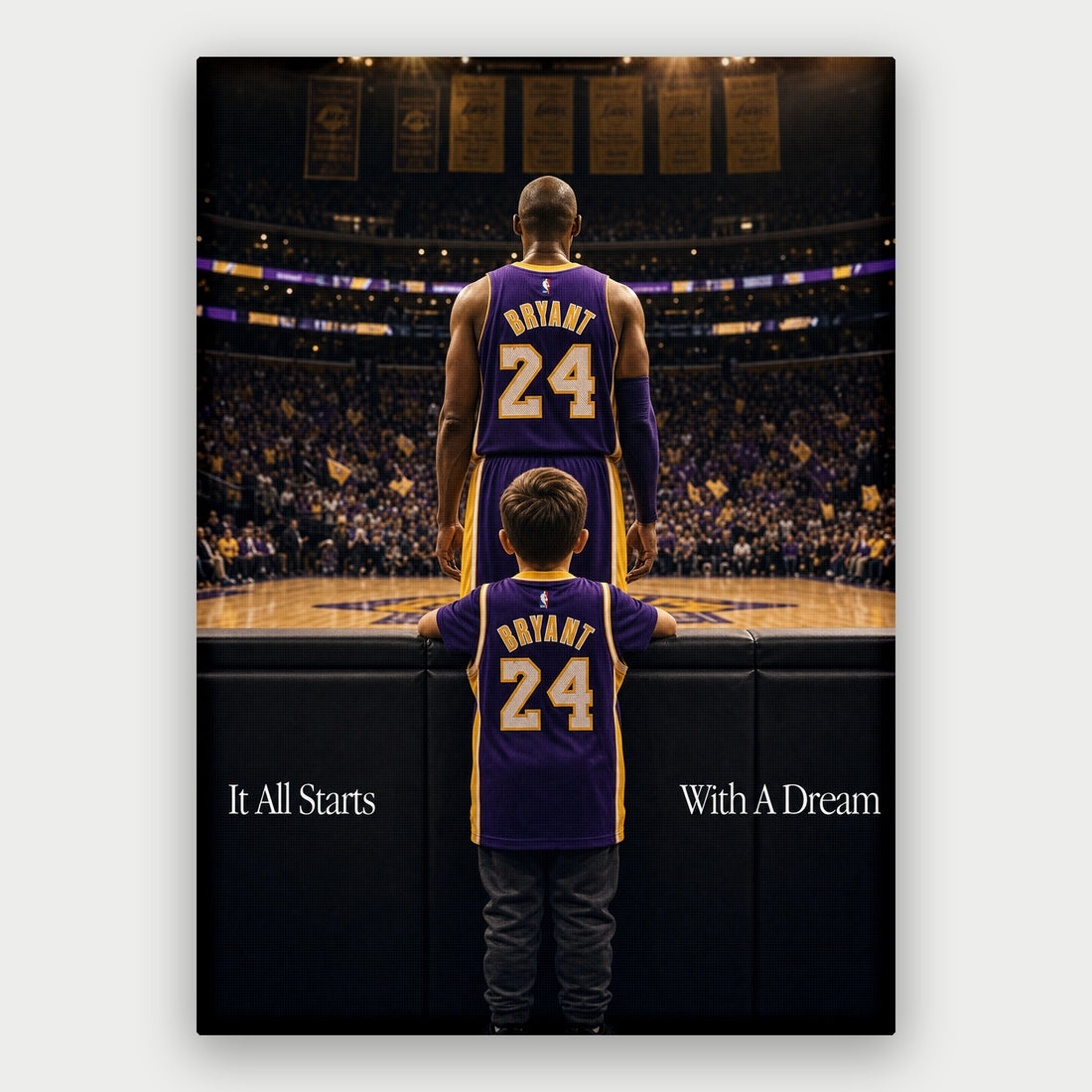 Kobe Bryant - It All Starts With A Dream Canvas