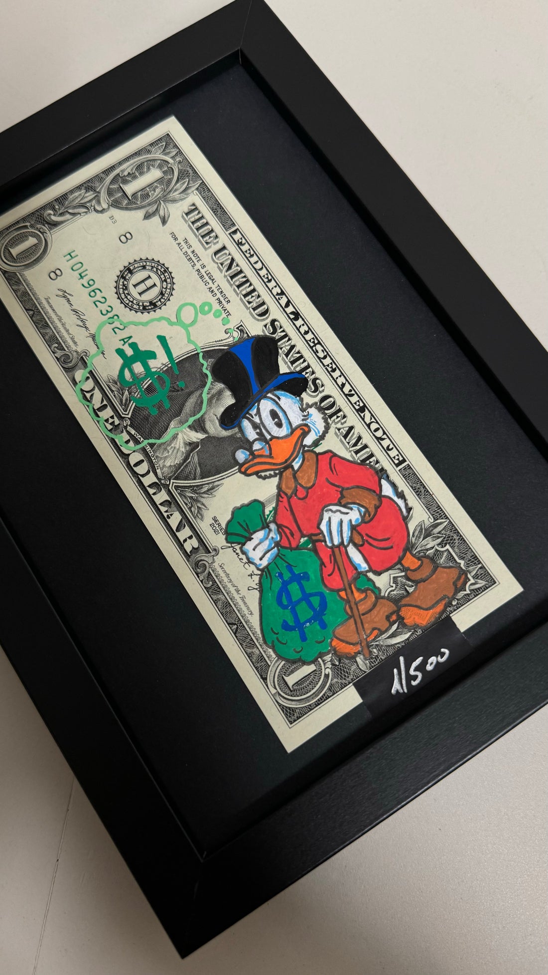 Limited Edition "Scrooge McDuck" I Dollar Bill