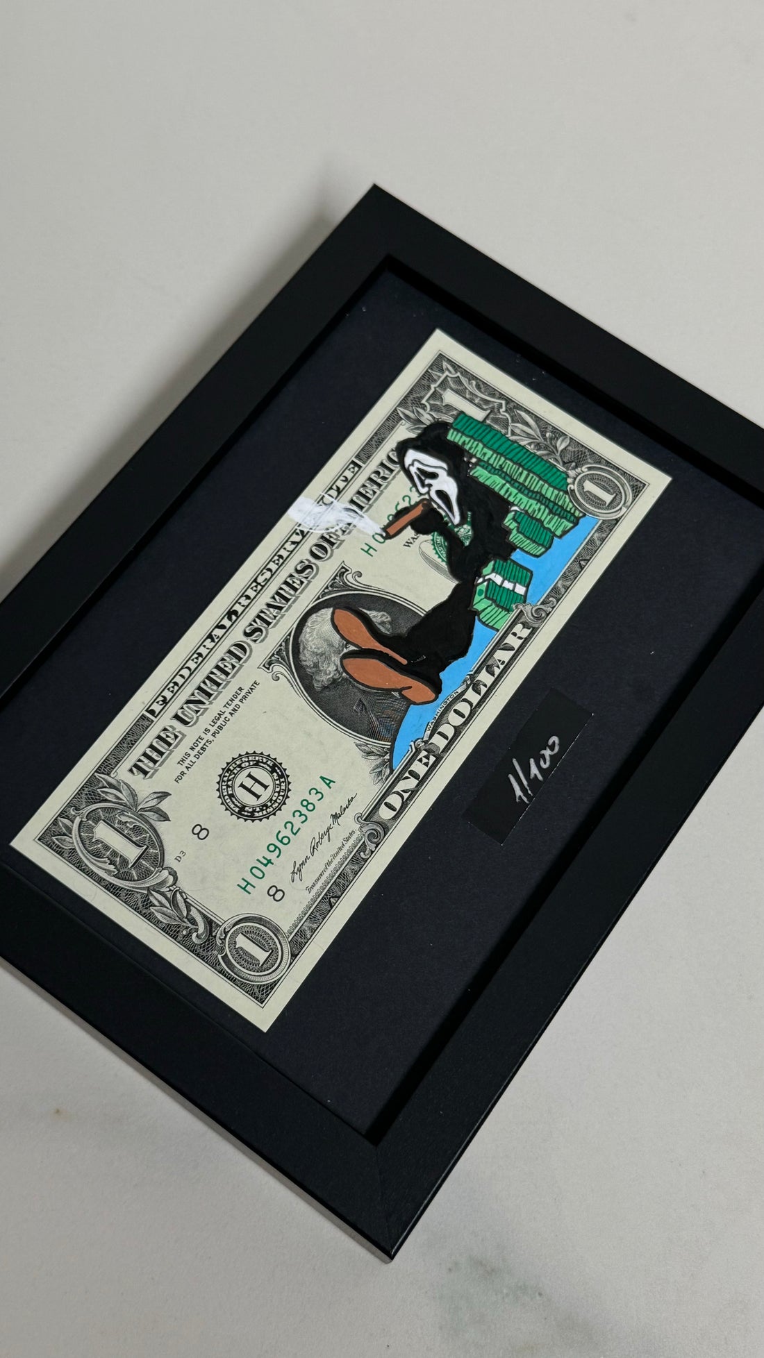 Limited Edition "Scream" Dollar Bill