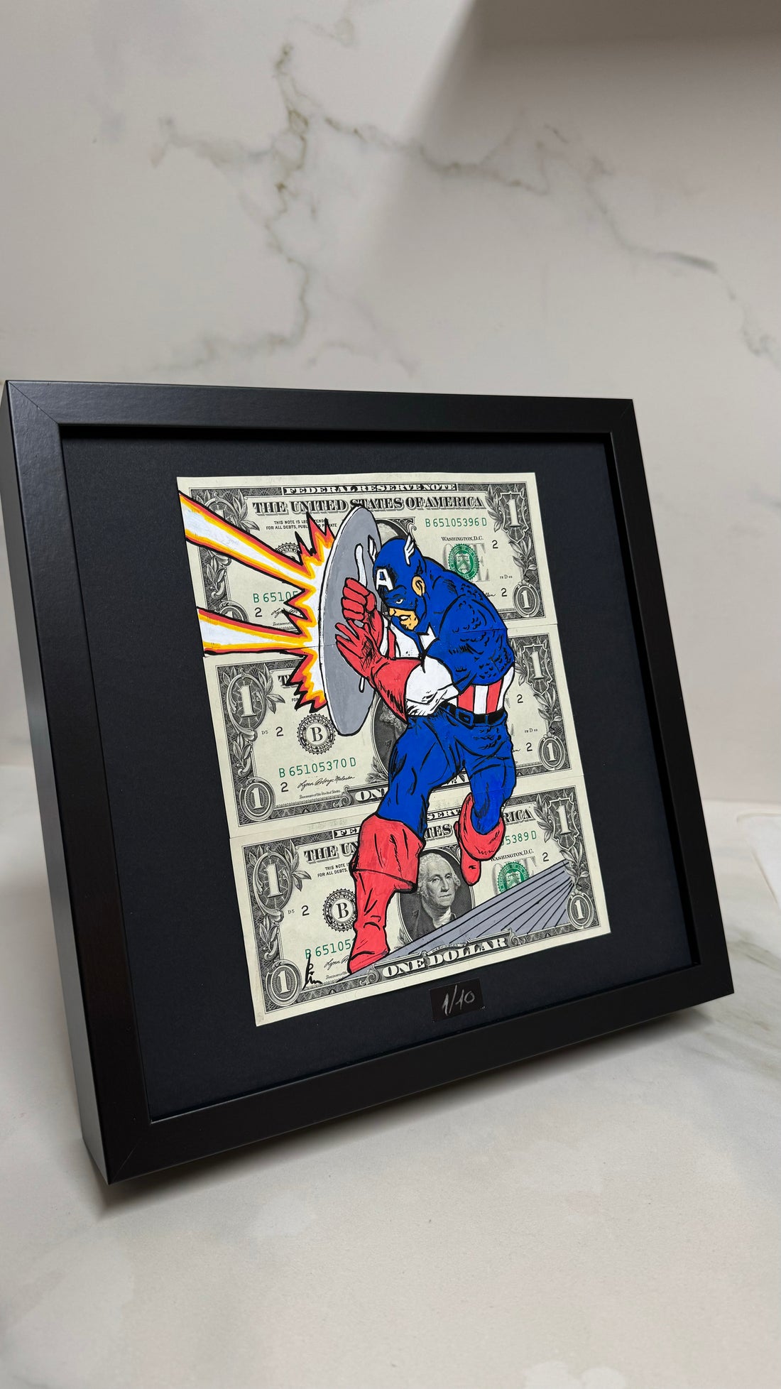 Limited Edition "Captain America" Triple Dollar Bills