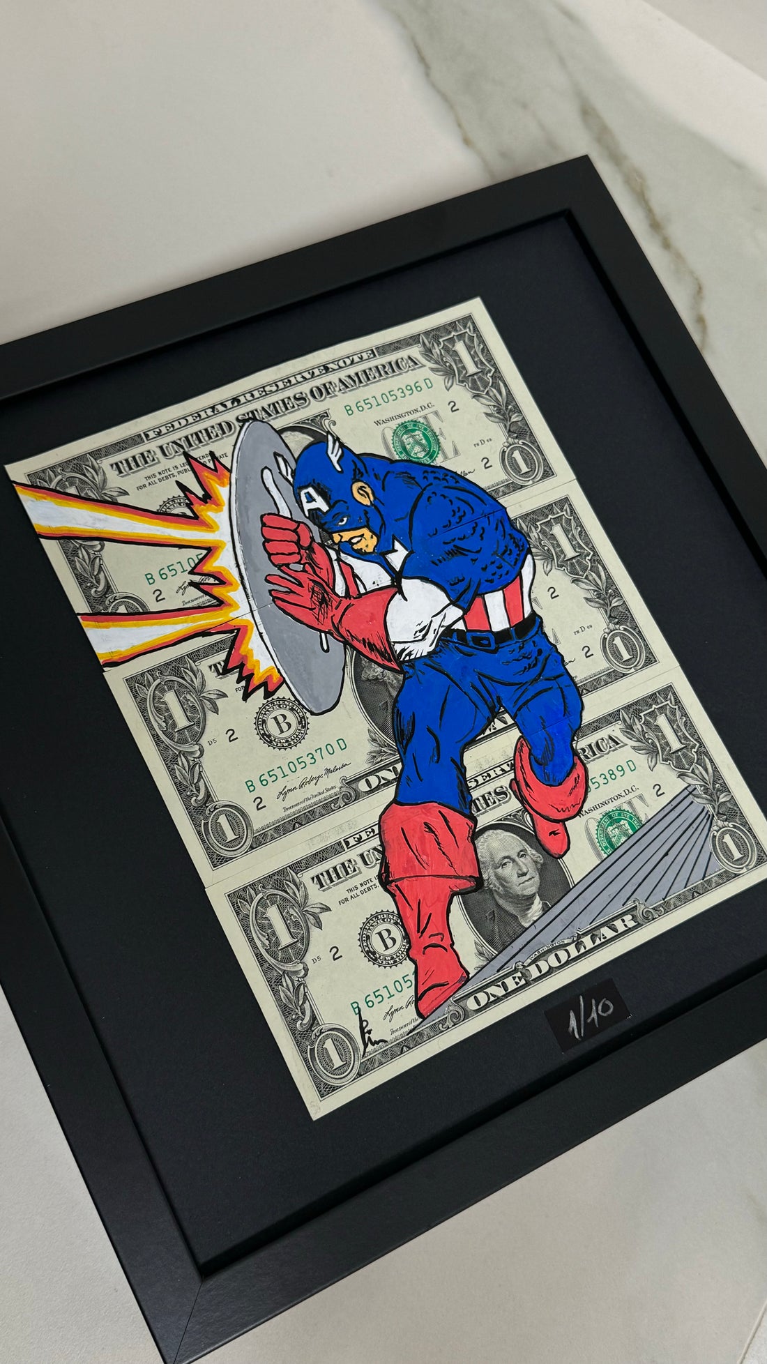 Limited Edition "Captain America" Triple Dollar Bills