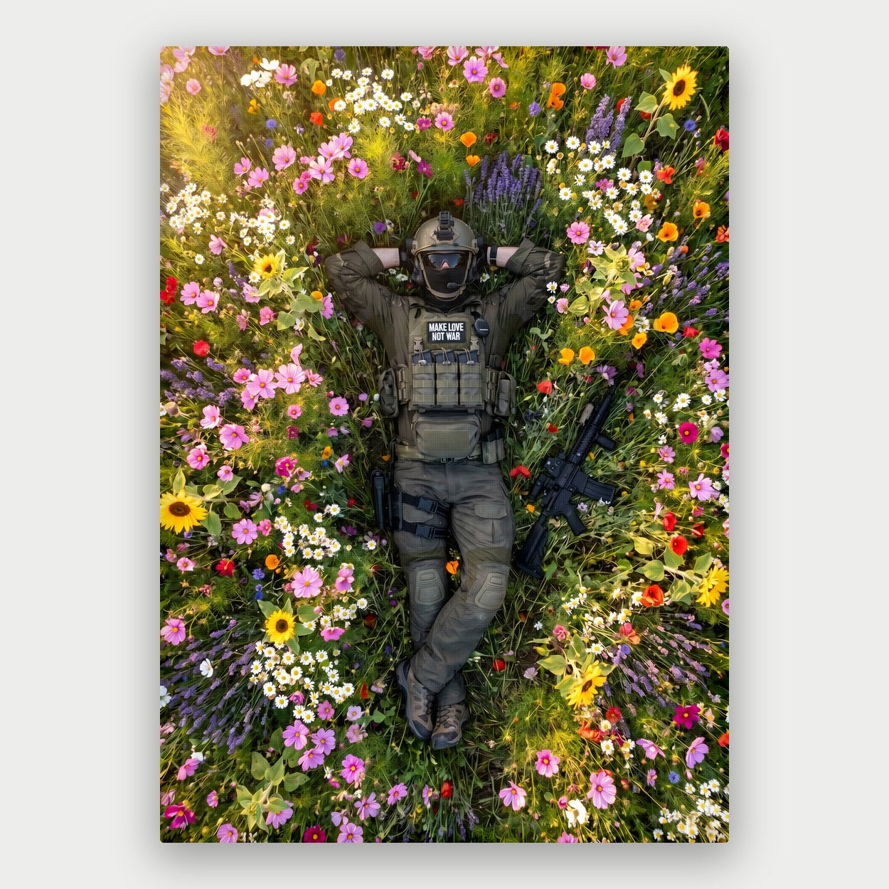 Make Love Not War Canvas