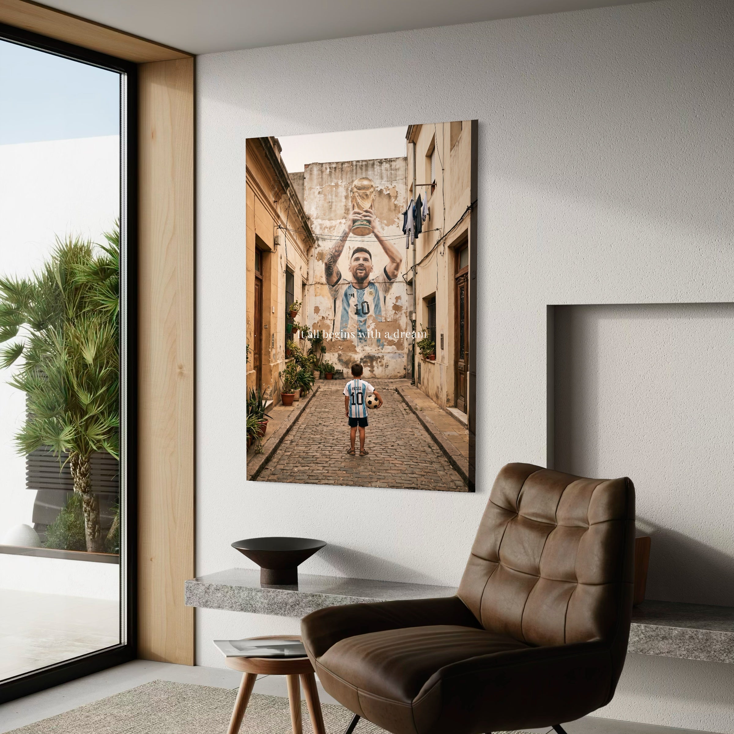 Messi - It All Begins With A Dream Canvas