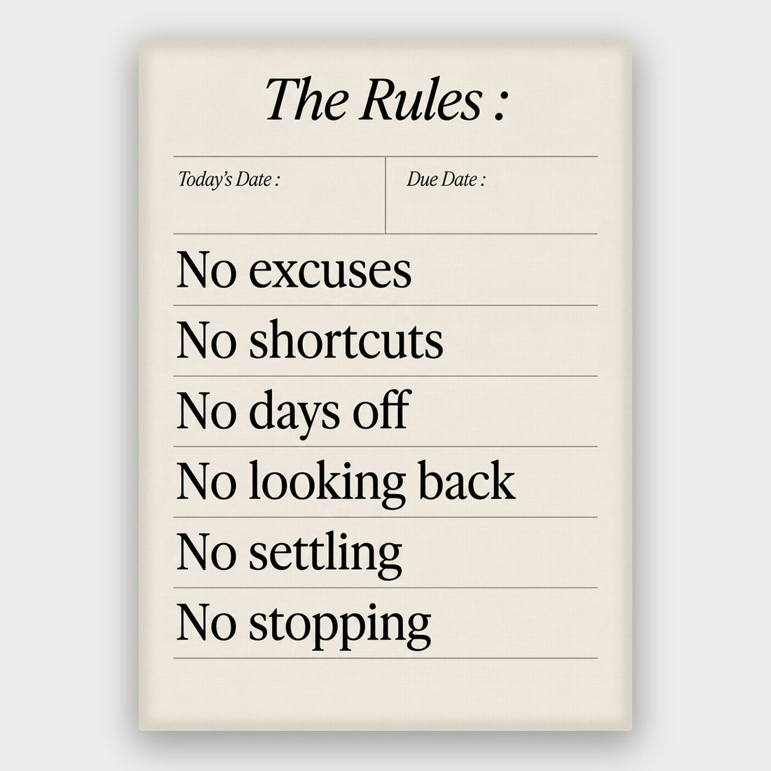 Rules List Canvas
